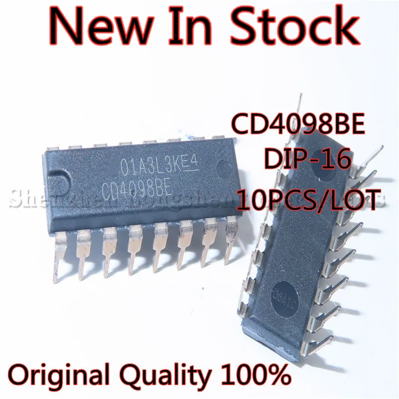 

10PCS/LOT NEW Original Quality 100% CD4098BE CD4098 DIP-16 multi-frequency oscillator In Stock