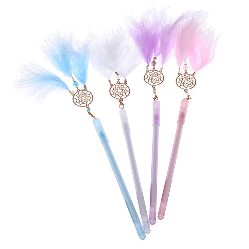 

1Pc Cute Dreamcatcher Gel Pens Creative Feather Pens Kawaii Pendant Neutral Pen For Kids Gift School Office Supplies Stationery