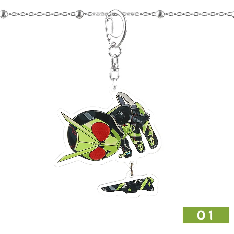 

Japan Anime Knight Masked Rider Kamen Keychain Decade Locust Key Chain Creative Student Bag Pendant Keyring