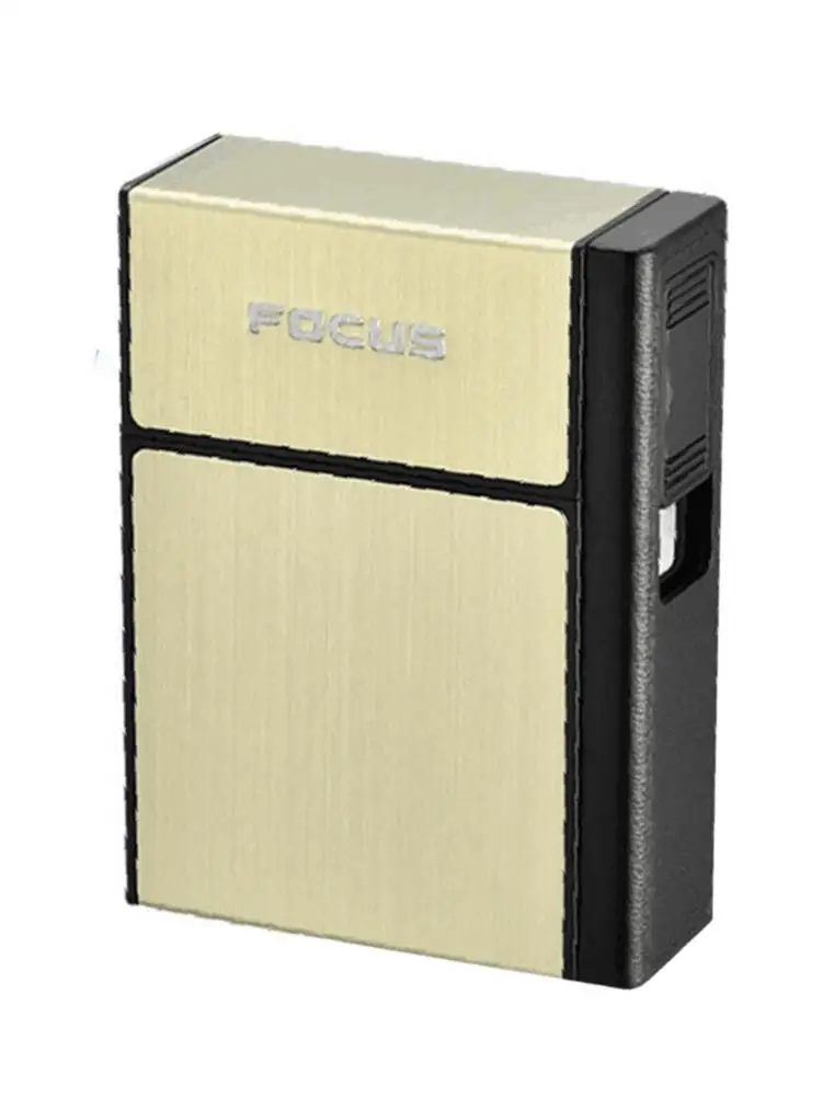 20-pack металлический чехол для сигарет USB Заряженная Электронная зажигалка креативная коробка для сигарет держатель для сигарет
