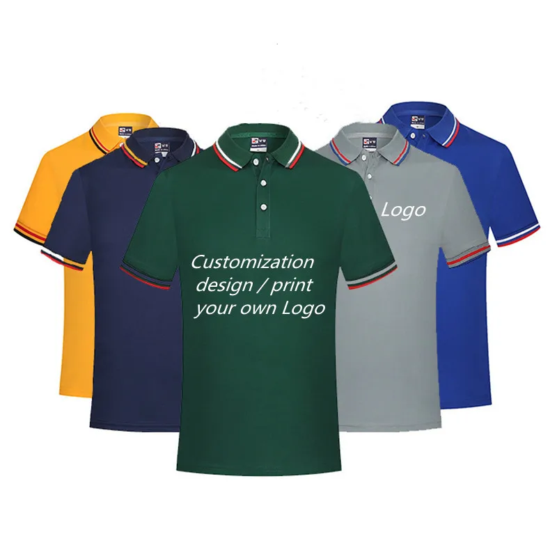 Летняя рубашка поло футболка с коротким рукавом рекламная одежда групповая