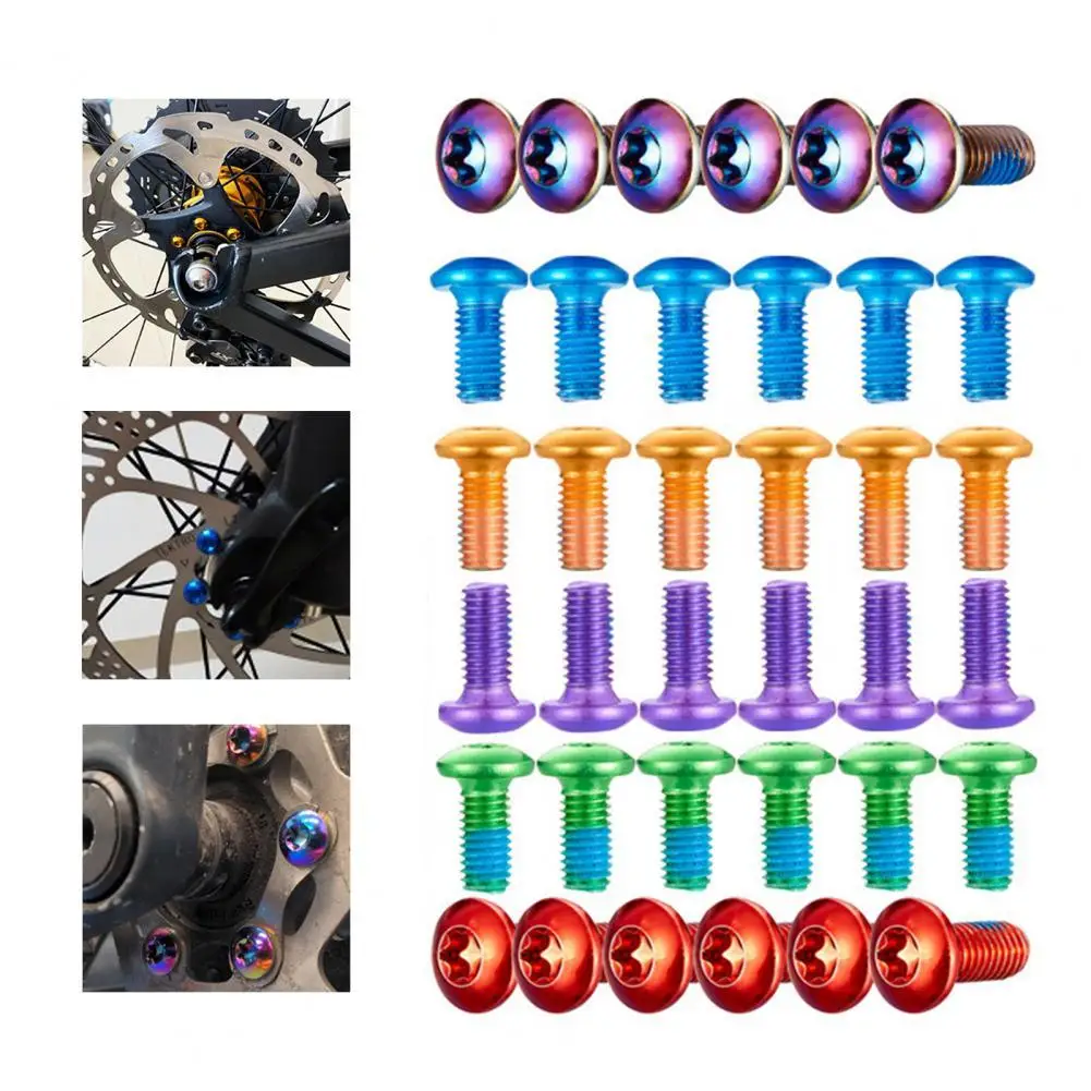 

Bicycle Supplies 12Pcs Universal Bicycle Chainring Bolt Kit High Hardness Chainring Bolts Vibrant Color for Bike