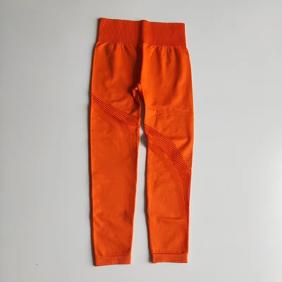 orange pant Женские Штаны Для Йоги, бесшовная одежда для фитнеса, спортивная одежда, женские леггинсы для спортзала, мягкий пуш-ап спортивный бюстгальтер на бретелях, спортивный комплект, спортивный костюм - Цвет: orange pant