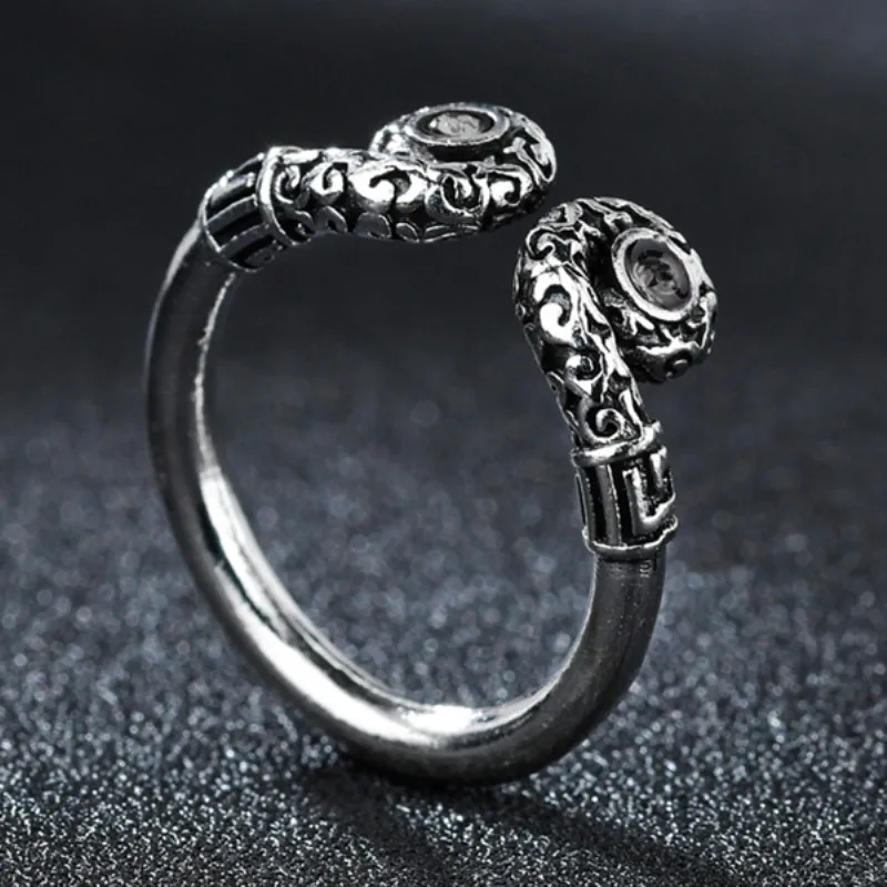 Кольцо в винтажном стиле Король обезьяны для мужчин и женщин регулируемое ретро