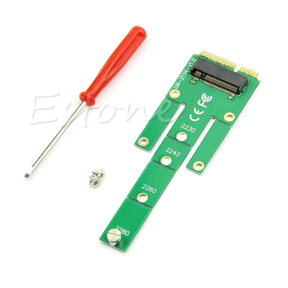 

Mini mSATA PCI-E SATA 3.0 SSD to M.2 B + Male Adapter Converter Card M Key 27RA