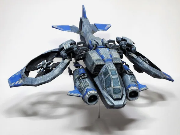 Бомберы Terran Banshees бумажная модель сделай сам игрушка ручной работы бесплатная