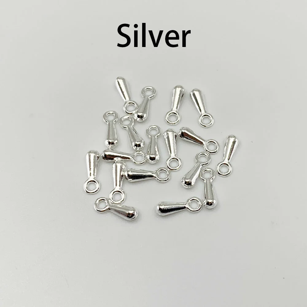 

100 Pieces of Pendant Water Drop Metal Mix Suitable for Pendant Necklace Extension Chain Jewelry DIY Jewelry Making
