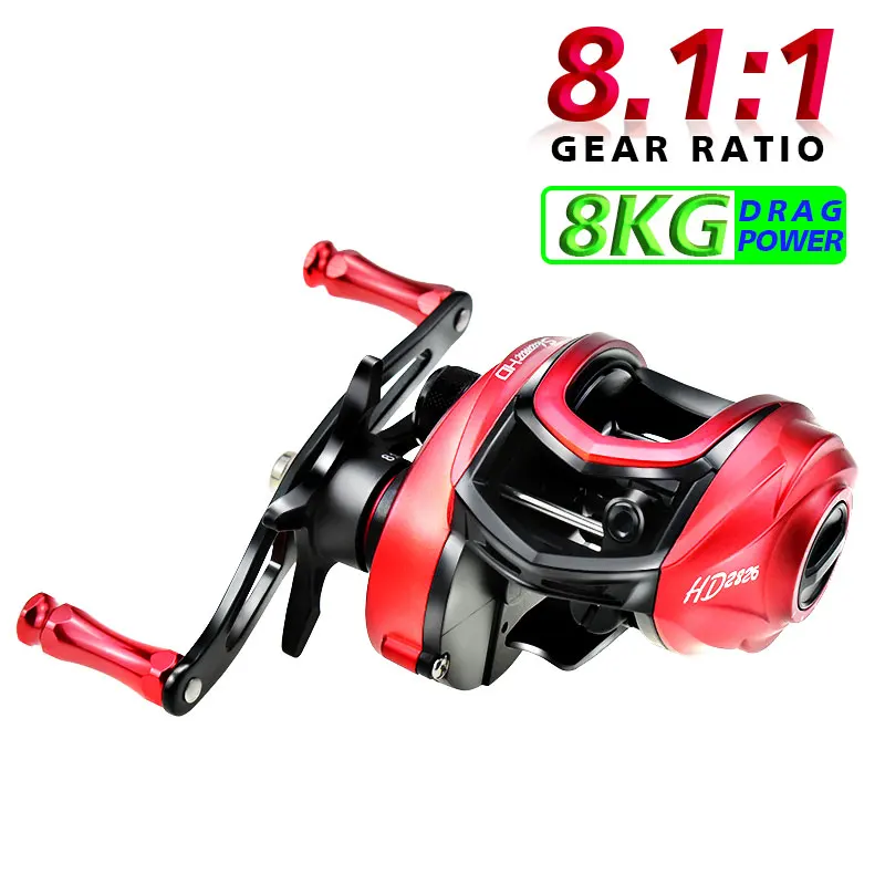 Катушка для заброса приманки 13 + 1 шарикоподшипник высокоскоростная 8 1: