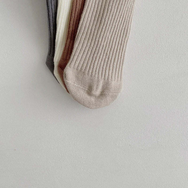 

Girls Socks 4pairs/lot 2021 Spring Summer New Korean Style Children's Sock 1-6 Years Old Kids Cotton Knee High Socken