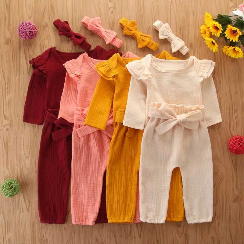 Новинка комплект из 3 предметов для маленьких мальчиков и девочек комбинезон с