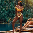 2021 комплект бикини с Африканским принтом с высокой талией из двух частей, женский Купальник, Женская пляжная одежда, Купальник, бразильское боди # T3G
