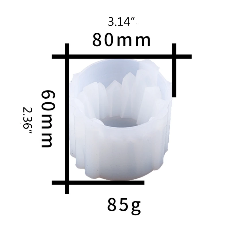 

Crystal Epoxy Storage Box Resin Mold DIY Crafts Ornament Making Tool Candle Holder Silicone Mould