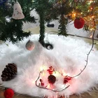 Белый плюшевый искусственный меховой ковер, украшение для дома на Рождество, украшение на новый год