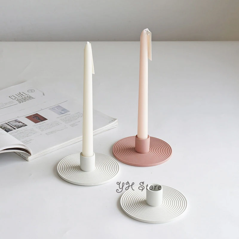 Подсвечник бетонная форма силиконовая для свечей подсвечника минималистичный