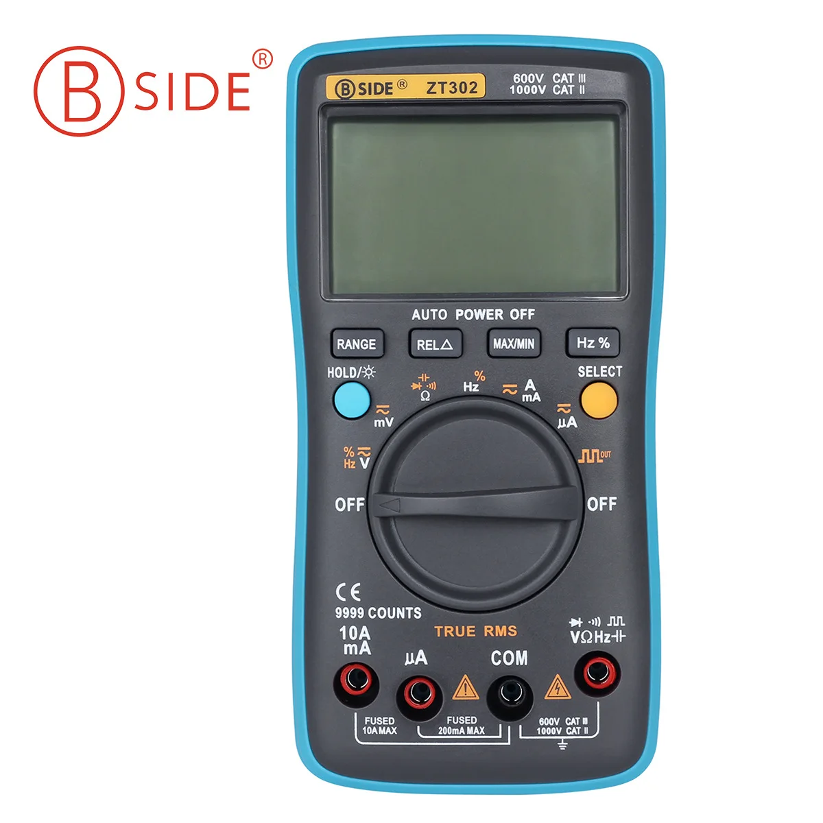 

BSIDE ZT302 True RMS Digital Multimeter True RMS Professional Voltmeter Ammeter AC/DC Voltage Temp Capacitance Tester Meter