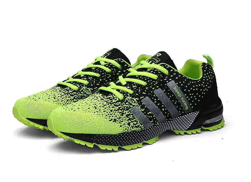 Men Running Shoes Breathable Outdoor Sports Shoes Lightweight Sneakers for Women Comfortable Medium(B,M) Breathable EVA - Цвет: XZP192GN
