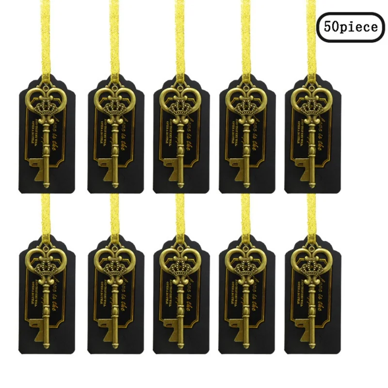 Ретро DIY свадебные подарки винтажный цинковый сплав открывалка для ключей