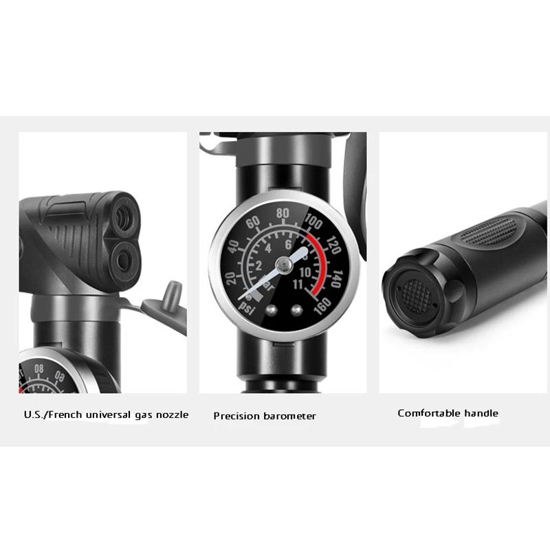 

Portable Bike Pump High Pressure Hand Pump Bicycle Pump Bicycle Repair Tools Presta & Schrader Pump
