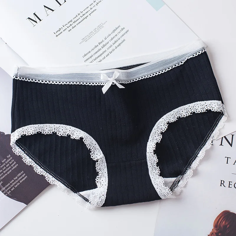 2019 новые женские трусики из 100% хлопка кружевные трусы ярких цветов для девушек
