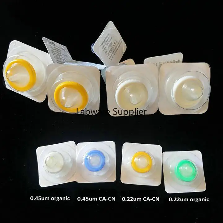Одноразовый стерильный шприцевой фильтр CA-CN(MCE) диаметром мембраны 13/25/33 мм размер