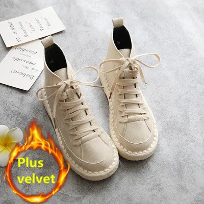 Fur beige Японская женская обувь на плоской подошве с круглым носком и шнуровкой в стиле ретро; удобная повседневная обувь с мягкой подошвой; тонкие ботинки Mori girl - Цвет: Fur beige