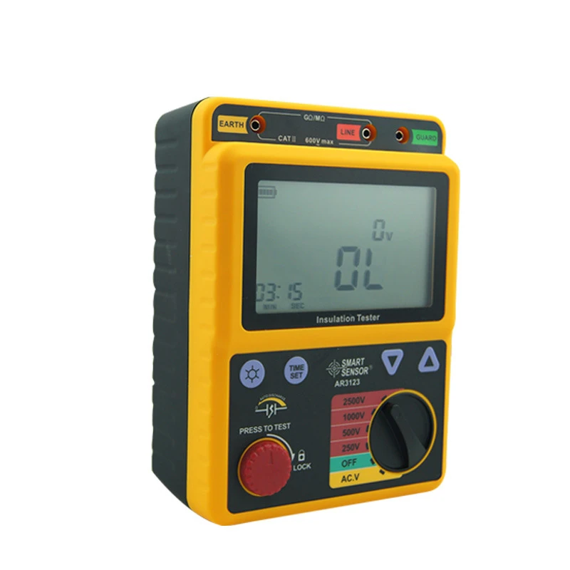 Новый профессиональный умный датчик AR3123 цифровой тестер сопротивления изоляции