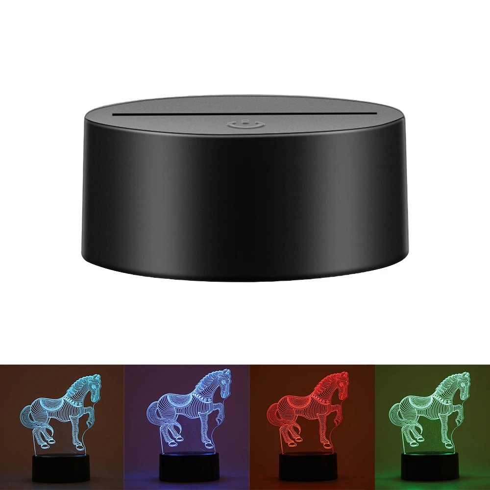 

1/5/10 шт. 3D светодиодный светильник держатель лампы USB кабель сверить ночной Светильник Замена 7 цветов красочные светильник баз Настольный д...