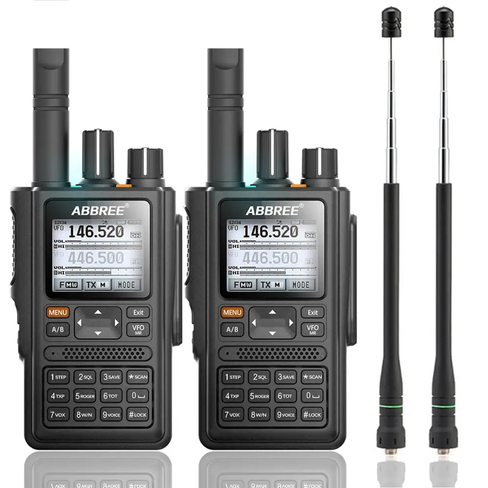 Add 775 antenna 2 шт ABBREE AR-F8 gps рация Высокая мощность 136-520 МГц Частота CTCSS DNS Обнаружение огромный СВЕТОДИОДНЫЙ дисплей 10 км большой диапазон - Цвет: Add 775 antenna