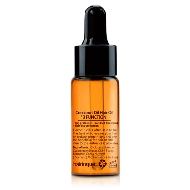 Hairnque 10 мл натуральное кокосовое масло экстракт холодного отжима делает волосы