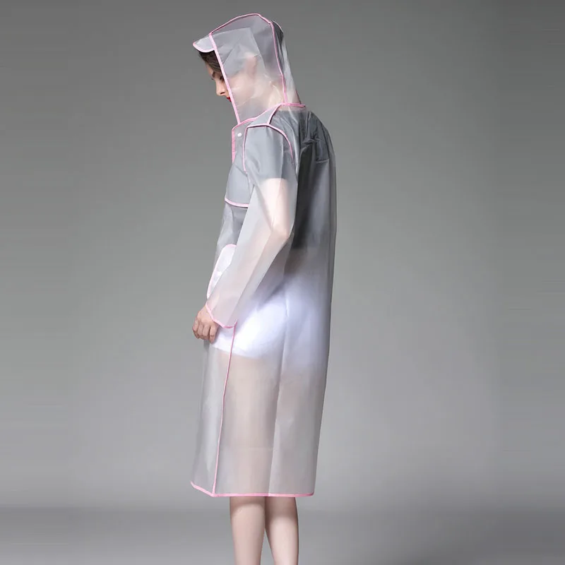 Long Hooded Raincoat For Women Waterproof Rain Coat Camping Transparent Cloak Adult Costume camping Men Travel Raincoats | Дом и сад