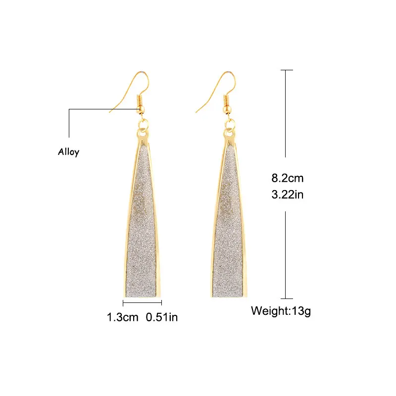

Streaming European And American Rock Club Series Frosted Drop Earrings For Women Girl Jewelry Gift 2021