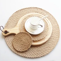 round placemats for dinning table linen table mats heat resistant non slip easy to clean for cup bowl plate