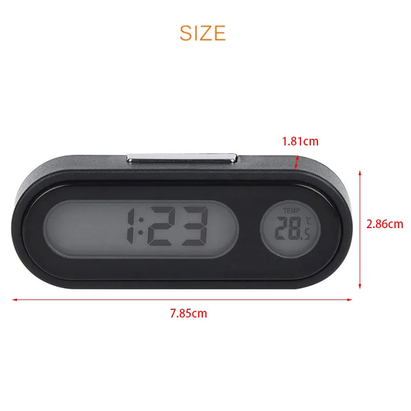 Car Digital LCD Clock &amp Temperature Display Auto Dashboard Clocks Backlight Electronic Screen with Battery | Дом и сад