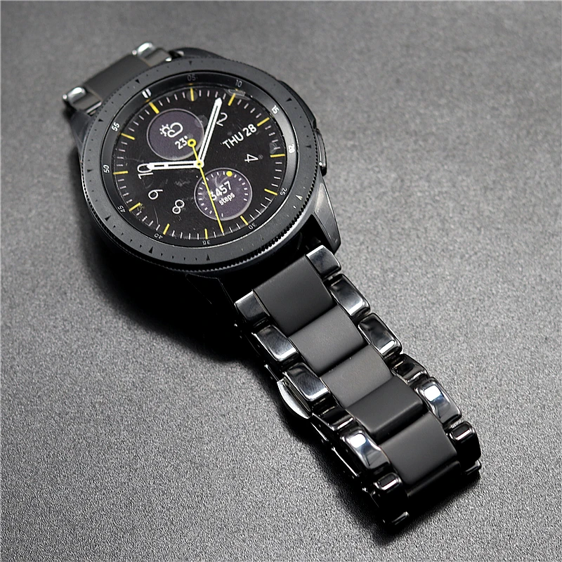 Ремешок керамический для часов браслет Samsung Gear S3 S2 AMAZFIT Xiaomi Suunto Huawei Watch Gt Galaxy 42 46 мм