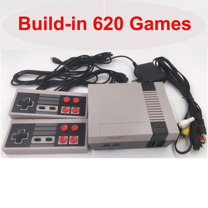 Встроенный 620 игр Мини ТВ игровая консоль 8 битный Ретро Классический Ручной