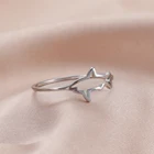 Нержавеющая сталь Skyrim Fish Shark Shaped Кольца для женщин минималистичные кольца на палец ювелирные изделия праздничные подарки на день рождения Оптовая Продажа 2022