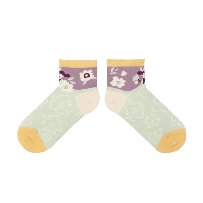 

Spring and Summer 2021new Cotton Socks Yearning for Life Series Cute Women Socks Good Quality Designer Socks Mori Girl Kawaii