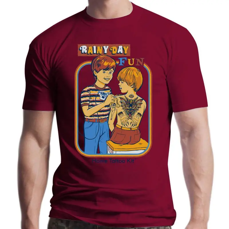 Новинка Веселая футболка в дождливый день с татуировками тату темный юмор