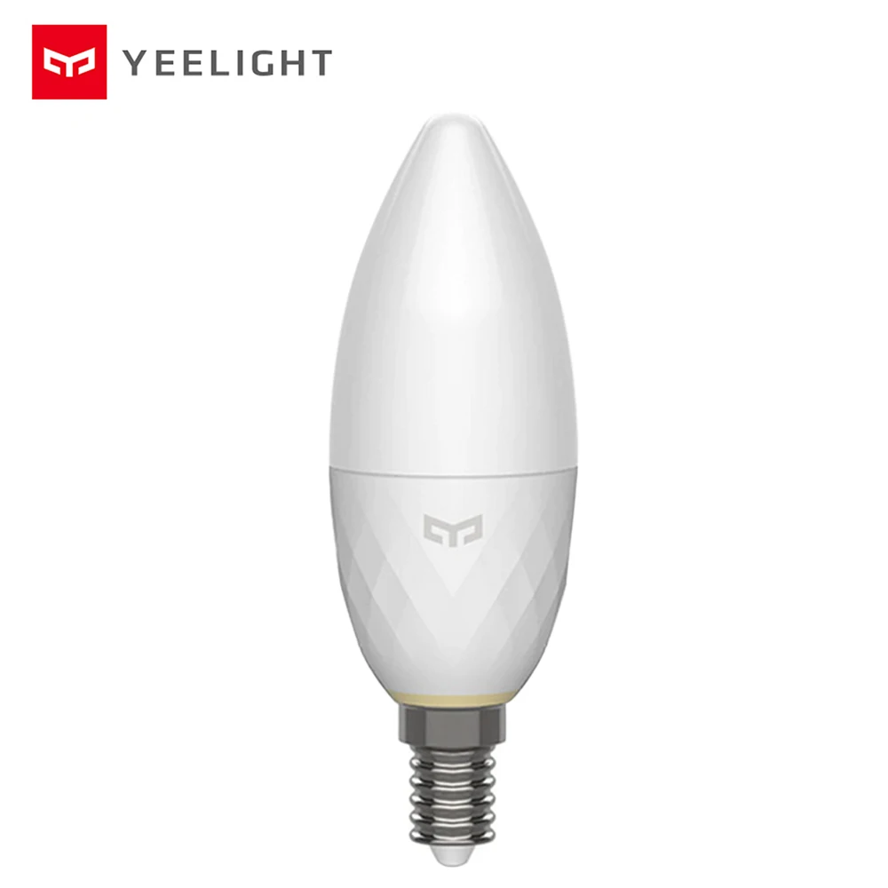 Yeelight умный прожектор белый E27 E14 Светодиодная лампа для xiaomi Mijia APP Голосовое управление освещение цвет регулируемый для дома спальни - Испускаемый цвет: candle lamp