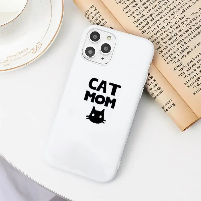 

Cute cat animal design Phone Case Candy Color for iPhone 6 7 8 11 12 s mini pro X XS XR MAX Plus