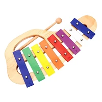 hand knock xylophone glockenspiel with mallets 8 tones colorful wooden musical instrument preschool educational toy