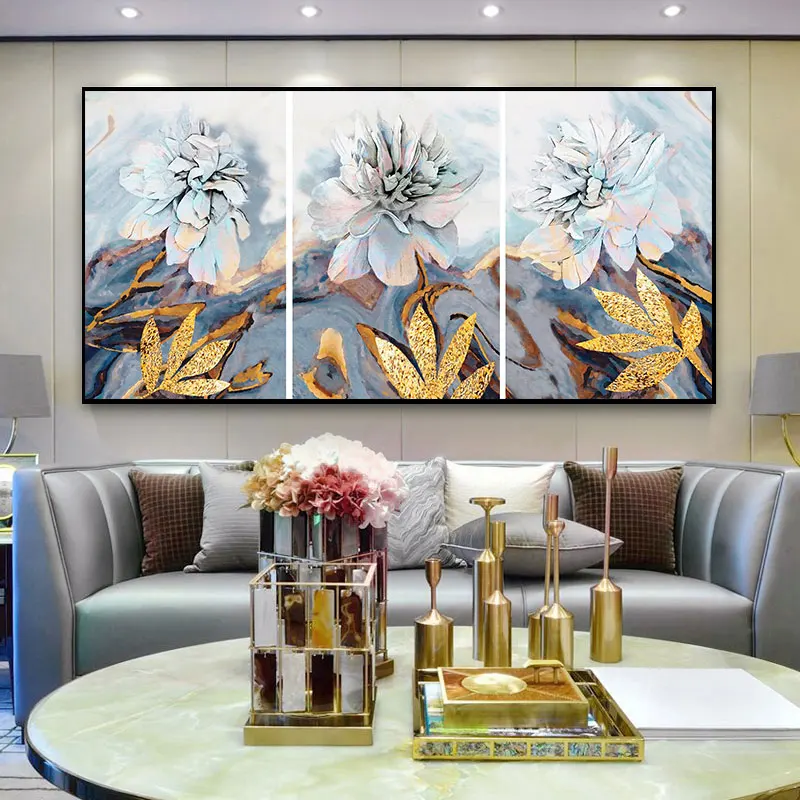 

Landscape Pictures Whith Leaf Abstract Tulip Flowers PaintingsCavas Painting Oil Painting Wall Picture Poster Modern Decor Home