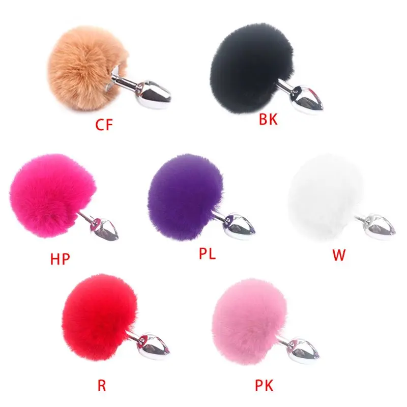 Мини металлическая Анальная пробка имитация кроличьего хвоста вставка в анус