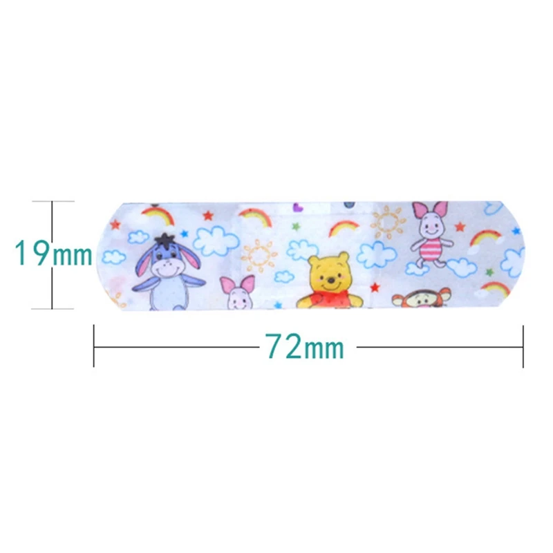 

100Pcs Cartoon Bandages Waterproof Adhesive Bandages Wound Plaster First Aid Hemostasis Band Aid Sterile Stickers For Children