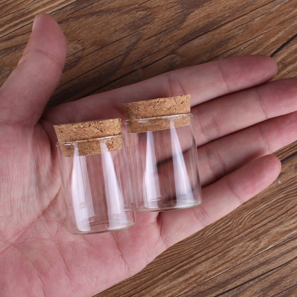 

48 Pieces 15ml Test Tubes with Cork Lids 30*40mm Glass Bottles 15ml Tubes