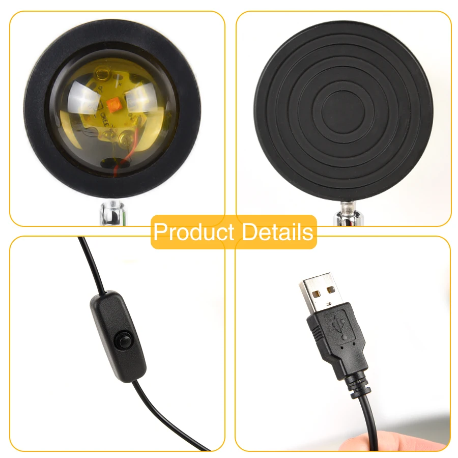 Закат лампа Ночной светильник закат проекционной лампы проектор с гало тепло