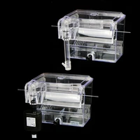 wall mount hanging external aquarium breeding box transparent fish tank isolation box with water pump fish bowl incubator