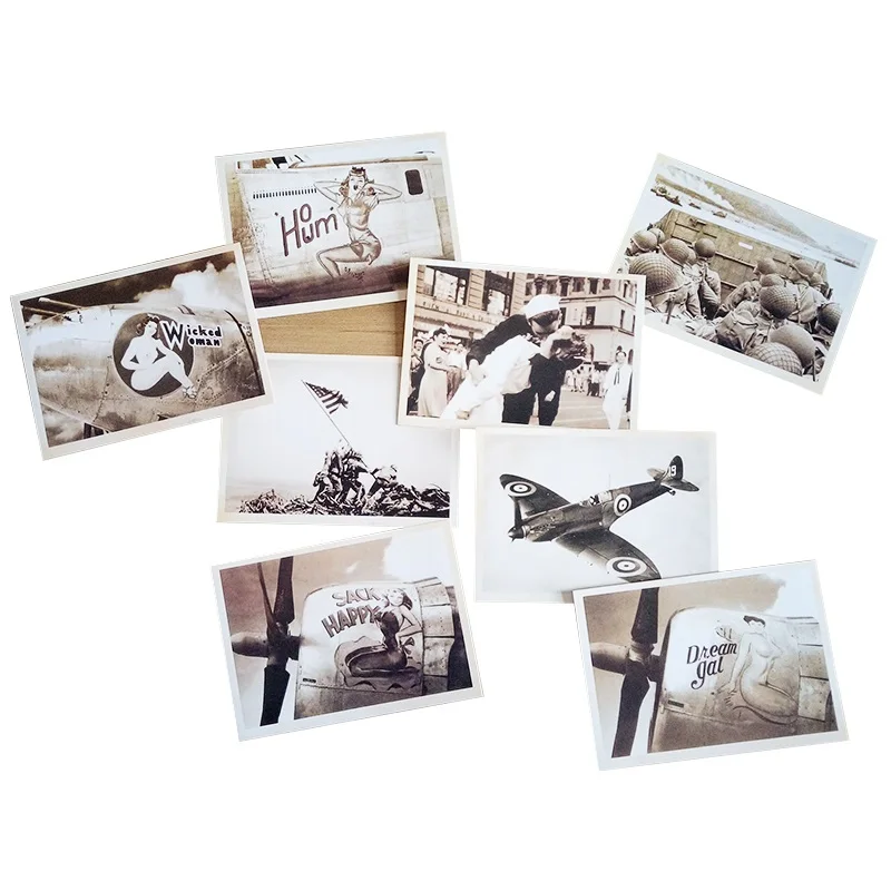 6 упаковок/партия Винтаж Стиль WW2 военной тематики открытки Книги по истории