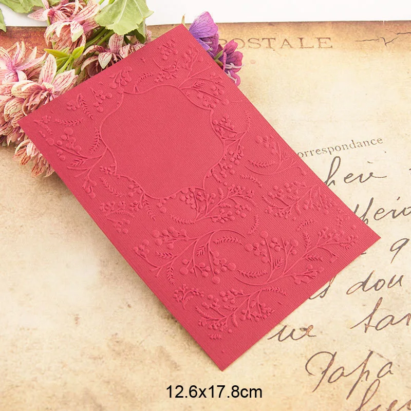 Папка с тиснением листья жемчужные бусины скрапбукинг пластиковые тисненые