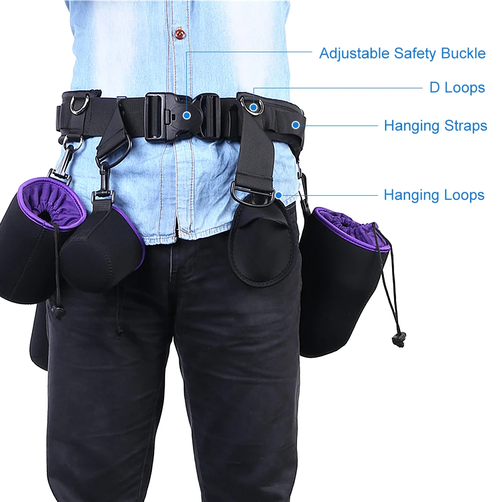 Ремень для камеры регулируемый поясной ремень фотосъемки многофункциональный с